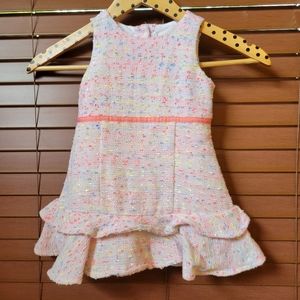 Janie and Jack Pastel Tweed Ruffle Dress